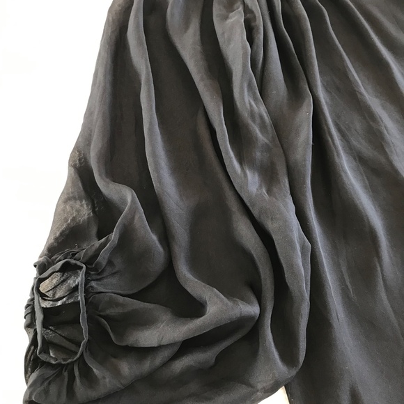 Guess by Marciano mini black dress silk one sleeve wedding guest summer size S - Picture 3 of 7